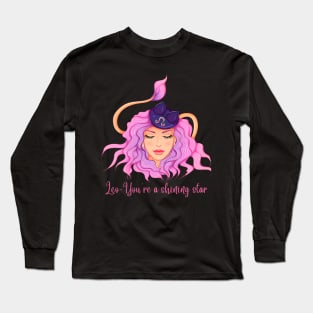 Leo Birth Sign Long Sleeve T-Shirt